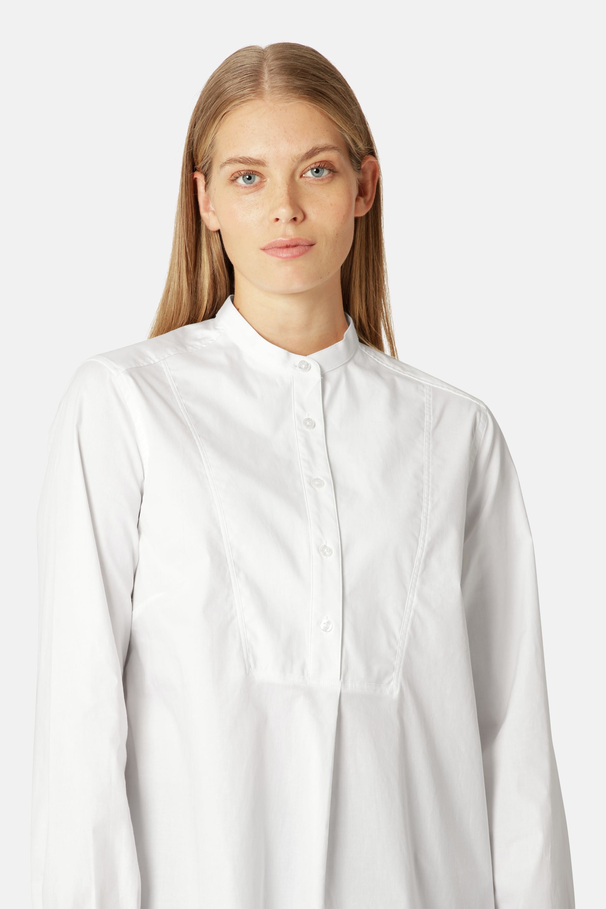 Classic Shirt Long Back - White